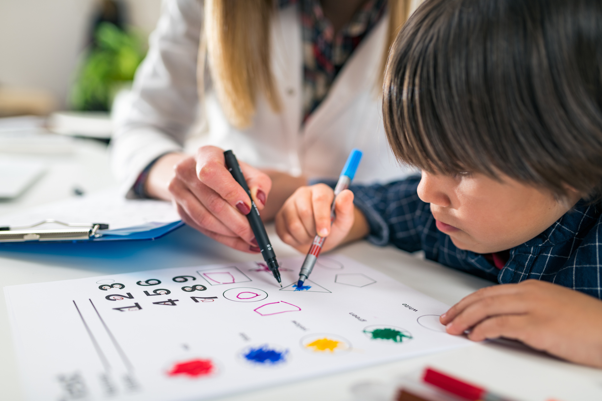 Psychology Test for Children – Toddler Coloring Shapes